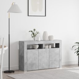 Bufet Gri din beton 116 x 30 x 75 cm Lemn compozit GartenMobel Dekor