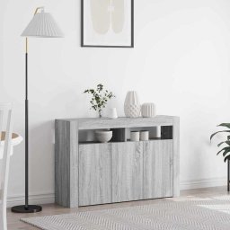 Bufet Gri Sonoma 116 x 30 x 75 cm Lemn compozit GartenMobel Dekor