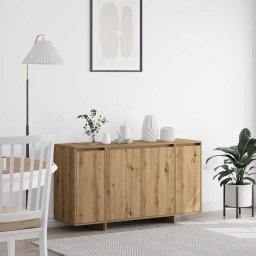 Bufet Stejar Artizanal 135 x 41 x 75 cm Lemn compozit GartenMobel Dekor