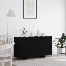 Bufet Stejar Negru 135 x 41 x 75 cm Lemn compozit GartenMobel Dekor