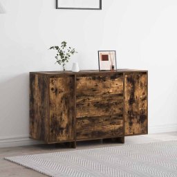 Bufet cu sertar Stejar fumuriu 120 x 41 x 75 cm Lemn compozit GartenMobel Dekor