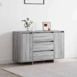 Bufet cu sertar Gri Sonoma 120 x 41 x 75 cm Lemn compozit GartenMobel Dekor