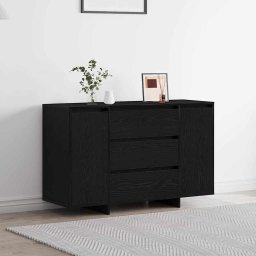 Bufet cu sertar Stejar Negru 120 x 41 x 75 cm Lemn compozit GartenMobel Dekor