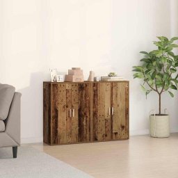 Bufet 2 pcs Lemn vechi 60 x 31 x 84 cm Lemn compozit GartenMobel Dekor