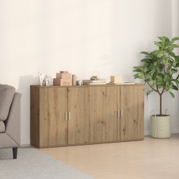 Bufet 2 pcs Stejar Artizanal 79 x 38 x 80 cm Lemn compozit GartenMobel Dekor
