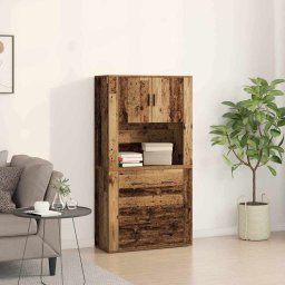 Bufet cu sertar Lemn vechi 80 x 33 x 150 cm Lemn compozit GartenMobel Dekor