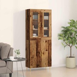 Bufet 2 pcs Lemn vechi Lemn compozit GartenMobel Dekor