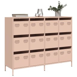 Dulap, roz, 135x39x103,5 cm, otel laminat la rece GartenMobel Dekor