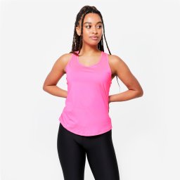 Maiou cu spate decupat Fitness Cardio Roz Damă