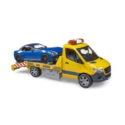 Bruder - vehicul de tractare mercedes benz cu sirena si vehicul