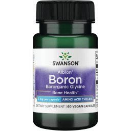 Boron Albion Bororganic Glycine 6 mg pentru Absorbtie Optima si Echilibru Mineral - Swanson - 60 capsule