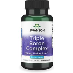 Triple Boron Complex 3 mg pentru Suport Complet si Testosteron - Swanson - 250 capsule