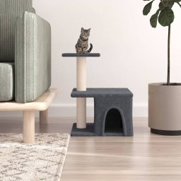 Ansamblu pisici cu stalpi din funie sisal, gri închis, 48 cm GartenMobel Dekor