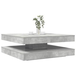 Masuta cafea rotativa 360 grade, gri beton 90x90x34,5 cm GartenMobel Dekor