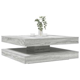 Masuta cafea rotativa 360 grade, sonoma gri 90x90x34,5 cm GartenMobel Dekor