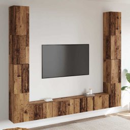 Dulapuri TV montate pe perete 6 buc Lemn vechi lemn prelucrat GartenMobel Dekor