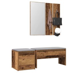 Set de mobilier pentru hol Lemn vechi din lemn prelucrat GartenMobel Dekor