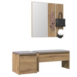 Set de mobilier pentru hol din lemn de stejar artizanal GartenMobel Dekor