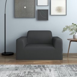 Husa elastica pentru canapea poliester jersey antracit GartenMobel Dekor