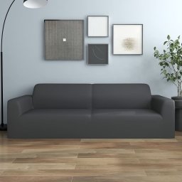 Husa elastica pentru canapea 3 locuri poliester jersey antracit GartenMobel Dekor