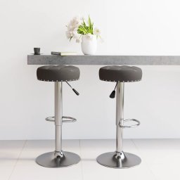 Scaune de bar, 2 buc., negru, material textil GartenMobel Dekor