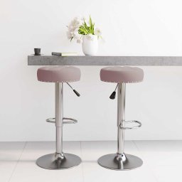 Scaune de bar, 2 buc., gri taupe, material textil GartenMobel Dekor