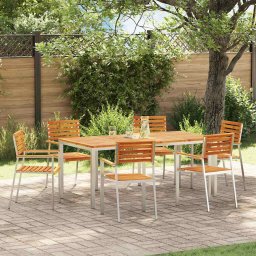Scaun pentru Gradina 6 pcs Ulei Natural Lemn Solid de Acacia GartenMobel Dekor