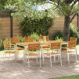 Scaun pentru Gradina 8 pcs Ulei Natural Lemn Solid de Acacia GartenMobel Dekor
