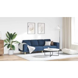 Canapea pentru living albastru 250 x 77 x 76 cm Poliester GartenMobel Dekor