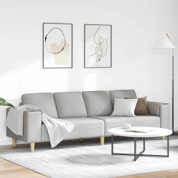 Canapea pentru living Gri nori 250 x 77 x 76 cm Poliester GartenMobel Dekor