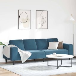 Canapea pentru living albastru 250 x 77 x 76 cm GartenMobel Dekor