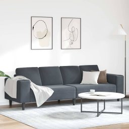 Canapea pentru living Gri închis 250 x 77 x 76 cm GartenMobel Dekor