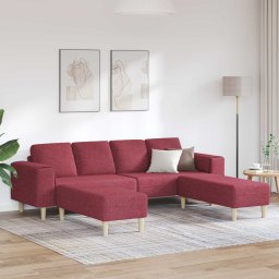 Canapea pentru living 3 pcs Rosu Vin 250 x 188 x 76 cm GartenMobel Dekor