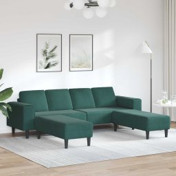 Canapea pentru living 3 pcs Verde închis 250 x 188 x 76 cm GartenMobel Dekor