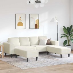 Canapea pentru living 3 pcs Crem 250 x 188 x 76 cm GartenMobel Dekor