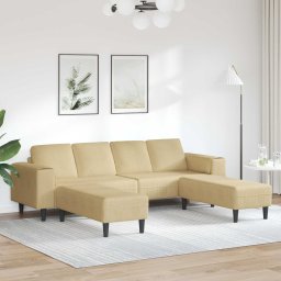 Canapea Gri Verde 250 x 188 x 76 cm Tesatura din corduroy GartenMobel Dekor