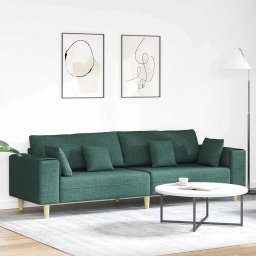 Canapea cu perna Verde închis 250 x 77 x 76 cm tesatura GartenMobel Dekor