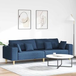 Canapea cu perna albastru 250 x 77 x 76 cm tesatura GartenMobel Dekor