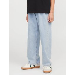 Jack & Jones Blugi baieti, ALEX, cu talie inalta si croiala Baggy Fit, Albastru deschis (SELECTATI MARIMEA: 140 cm)