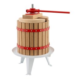 Teasc Presa manuala struguri / fructe, 6L, lemn masiv de STEJAR, panza filtrare, ELEFANT FP-6