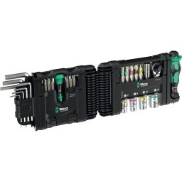Wera Tool-Check Modular Set 1, with 3 tool modules, bit set black/green, 50 pieces, including 1/4" bit ratchet, L-key