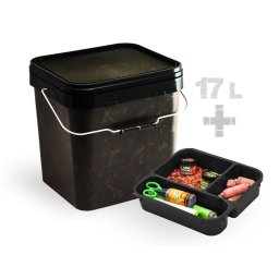 Găleată nada/peste viu ZFISH Z-CORE CAMO, volum 17 litri + Inserție interioară