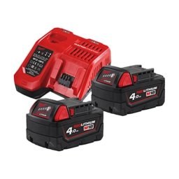 Kit de 2 acumulatori M18B4 si 1 incarcator M12-18FC, 18V - Milwaukee