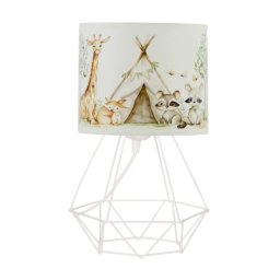 Lampă de masă pentru copii KIDS ROOM 1xE27/60W/230V, diametru 18 cm, cu animale