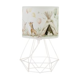 Lampă de masă pentru copii KIDS ROOM, 1xE27/60W/230V, Ø 18 cm, design cu animăluțe