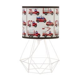 Lampă de masă pentru copii KIDS ROOM, model Pompieri, 1xE27/60W/230V, Ø 18 cm