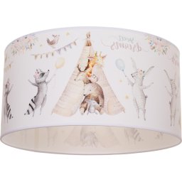Plafonieră pentru copii KIDS ROOM, 1x E27/60W/230V, Ø 40 cm, design cu animale