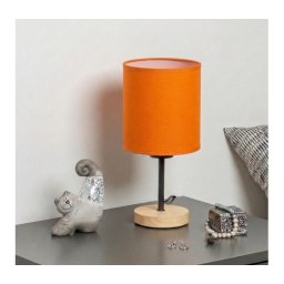 BRILAGI - Lampă de masă NUBILA WOOD 1xE27/25W/230V stejar/negru/portocaliu