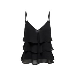 ONLY Top Onllinn Life Flounce Singlet 15351364 C-N10 black