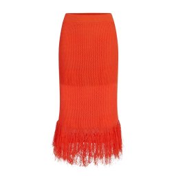 KARL LAGERFELD Fusta Crochet Knit B2W12001 518 tangerine tango